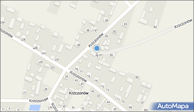 Krzczonów, Krzczonów, 79, mapa Krzczonów