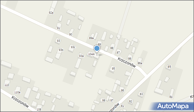 Krzczonów, Krzczonów, 94, mapa Krzczonów