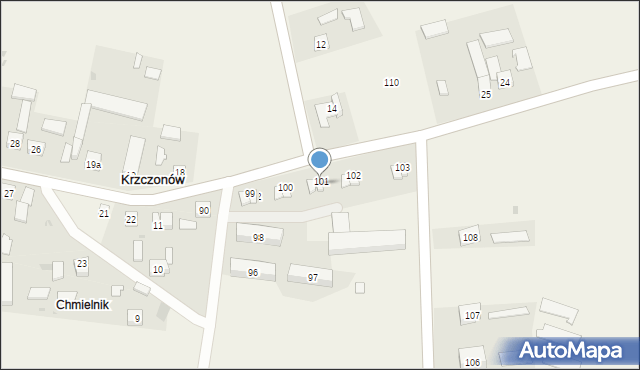 Krzczonów, Krzczonów, 101/2, mapa Krzczonów