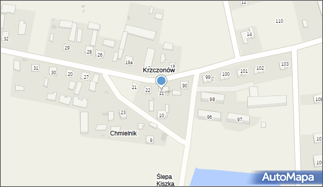 Krzczonów, Krzczonów, 11, mapa Krzczonów