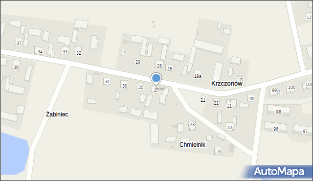 Krzczonów, Krzczonów, 27, mapa Krzczonów