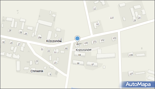 Krzczonów, Krzczonów, 99, mapa Krzczonów