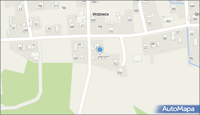 Krzczonów, Krzczonów, 274, mapa Krzczonów
