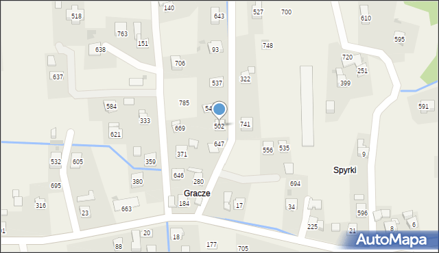 Krzczonów, Krzczonów, 502, mapa Krzczonów