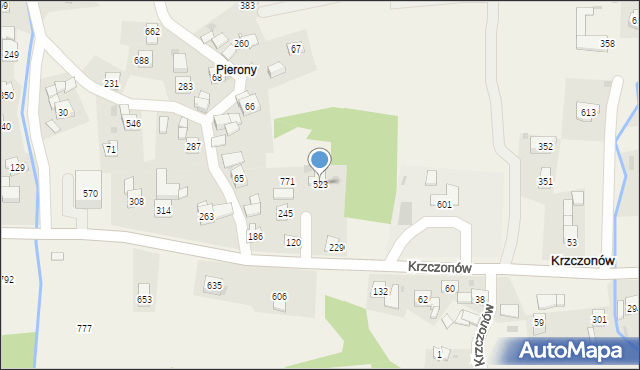 Krzczonów, Krzczonów, 523, mapa Krzczonów