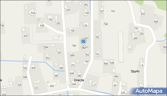 Krzczonów, Krzczonów, 542, mapa Krzczonów