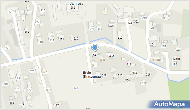 Krzczonów, Krzczonów, 543, mapa Krzczonów