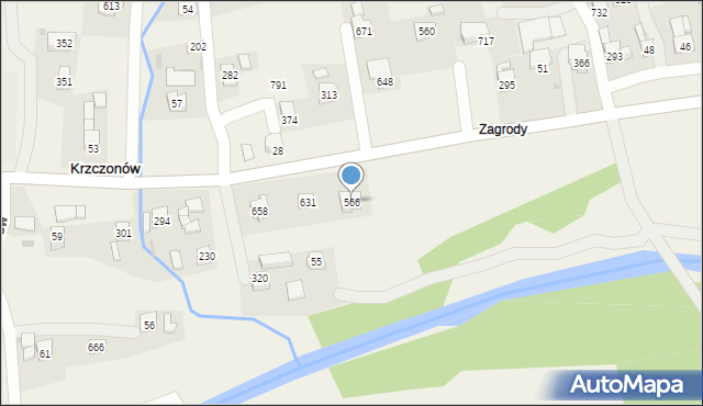 Krzczonów, Krzczonów, 566, mapa Krzczonów