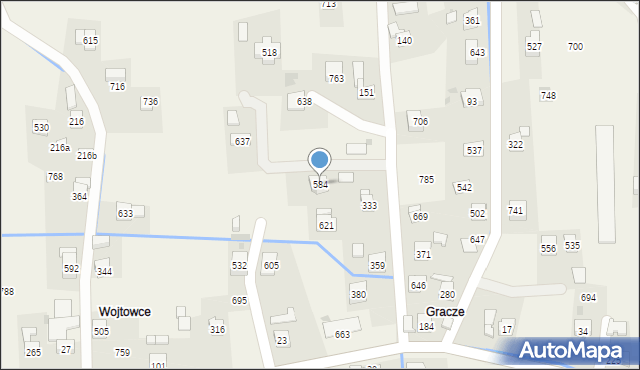 Krzczonów, Krzczonów, 584, mapa Krzczonów