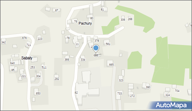 Krzczonów, Krzczonów, 686, mapa Krzczonów