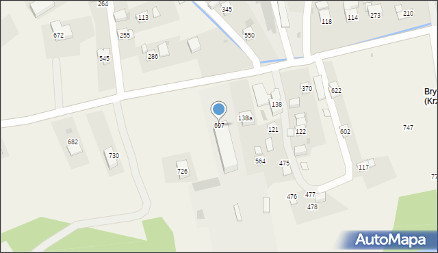 Krzczonów, Krzczonów, 697, mapa Krzczonów