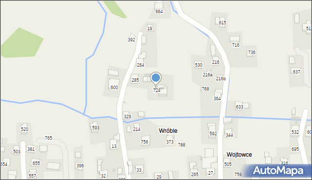 Krzczonów, Krzczonów, 724, mapa Krzczonów