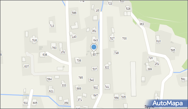 Krzczonów, Krzczonów, 93, mapa Krzczonów