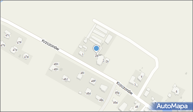 Krzczonów, Krzczonów, 2A, mapa Krzczonów