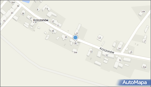 Krzczonów, Krzczonów, 34, mapa Krzczonów