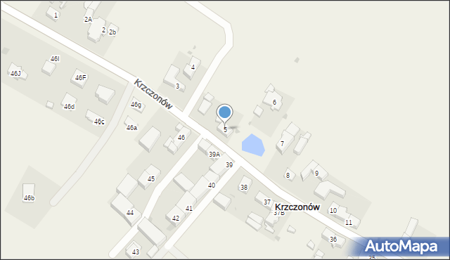 Krzczonów, Krzczonów, 5, mapa Krzczonów
