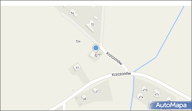 Krzczonów, Krzczonów, 52, mapa Krzczonów