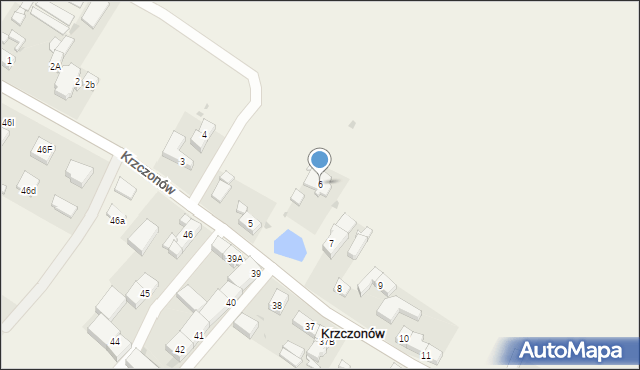 Krzczonów, Krzczonów, 6, mapa Krzczonów