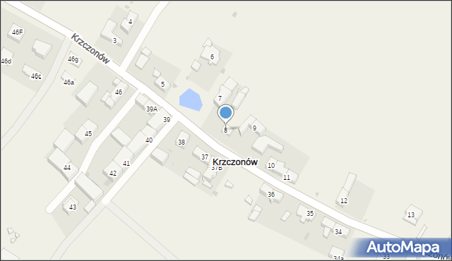 Krzczonów, Krzczonów, 8, mapa Krzczonów