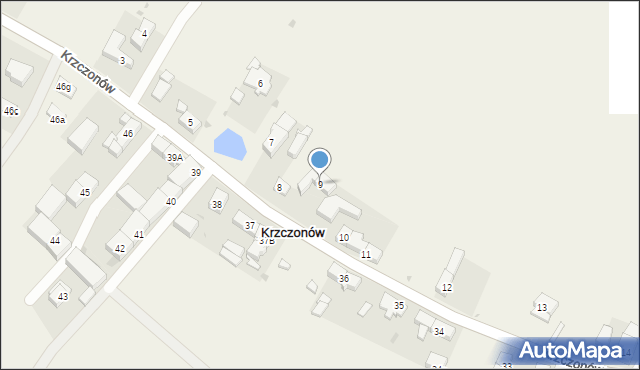 Krzczonów, Krzczonów, 9, mapa Krzczonów