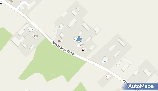 Krzczonów Trzeci, Krzczonów Trzeci, 114, mapa Krzczonów Trzeci