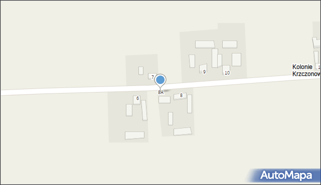 Krzczonowice, Krzczonowice, 8A, mapa Krzczonowice