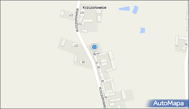 Krzczonowice, Krzczonowice, 99, mapa Krzczonowice