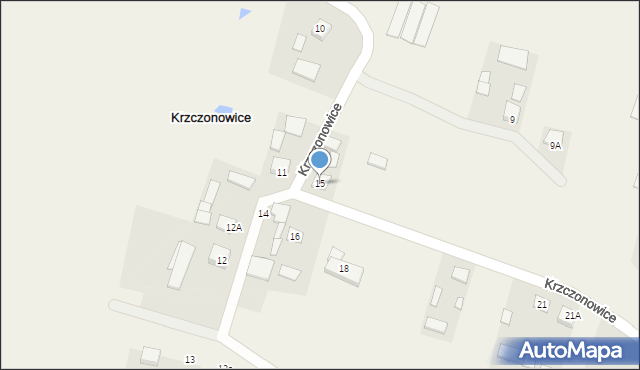 Krzczonowice, Krzczonowice, 15, mapa Krzczonowice
