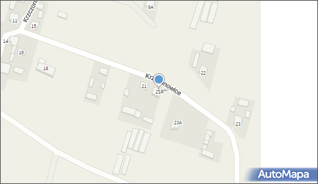 Krzczonowice, Krzczonowice, 21A, mapa Krzczonowice