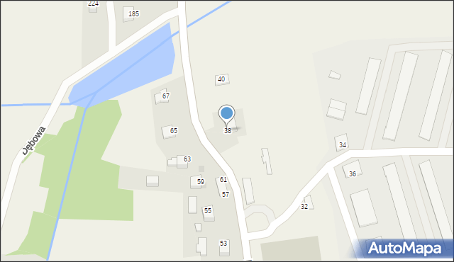 Krzęcin, Krakowska, 38, mapa Krzęcin