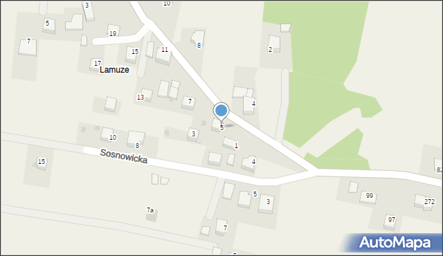 Krzęcin, Krakowska, 5, mapa Krzęcin