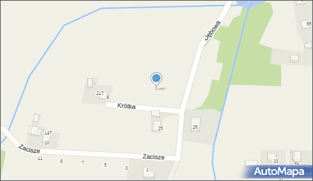 Krzęcin, Krótka, 4, mapa Krzęcin