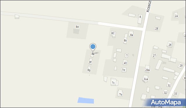 Krzeczanowo, Krzeczanowo, 8e, mapa Krzeczanowo