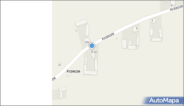 Krzecze, Krzecze, 7, mapa Krzecze