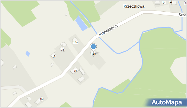 Krzeczkowa, Krzeczkowa, 14b, mapa Krzeczkowa