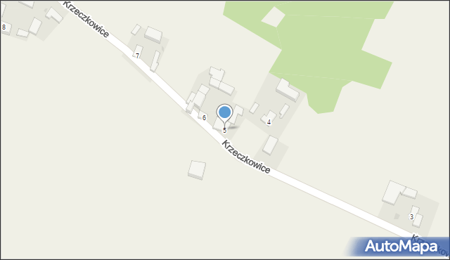 Krzeczkowice, Krzeczkowice, 5, mapa Krzeczkowice