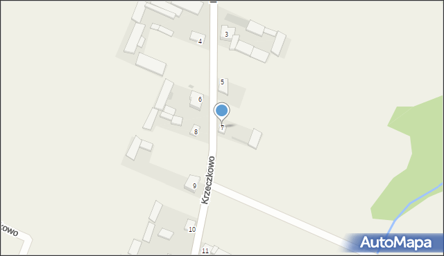 Krzeczkowo, Krzeczkowo, 7, mapa Krzeczkowo