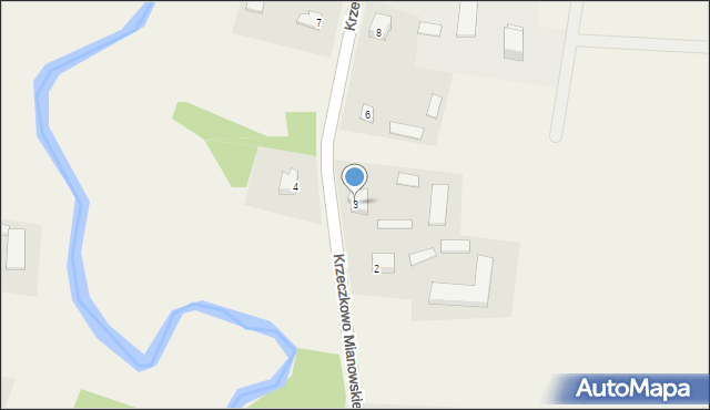 Krzeczkowo Mianowskie, Krzeczkowo Mianowskie, 3, mapa Krzeczkowo Mianowskie