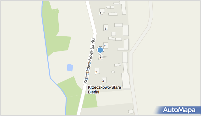 Krzeczkowo-Stare Bieńki, Krzeczkowo-Stare Bieńki, 6, mapa Krzeczkowo-Stare Bieńki