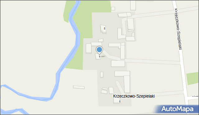 Krzeczkowo-Szepielaki, Krzeczkowo-Szepielaki, 7, mapa Krzeczkowo-Szepielaki