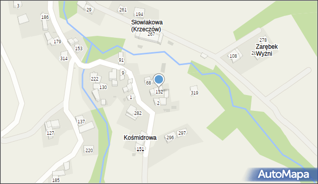 Krzeczów, Krzeczów, 132, mapa Krzeczów