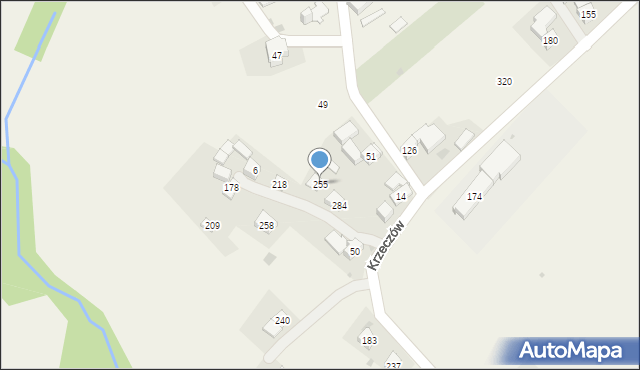Krzeczów, Krzeczów, 255, mapa Krzeczów