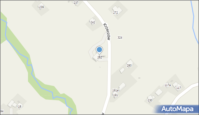 Krzeczów, Krzeczów, 262, mapa Krzeczów