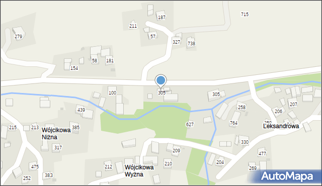 Krzeczów, Krzeczów, 305, mapa Krzeczów