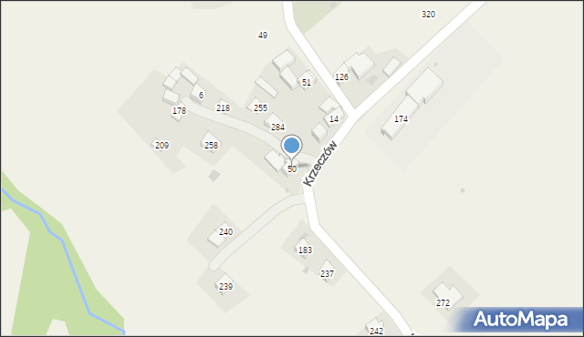 Krzeczów, Krzeczów, 50, mapa Krzeczów