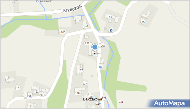 Krzeczów, Krzeczów, 71, mapa Krzeczów