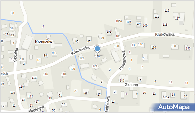 Krzeczów, Krakowska, 126, mapa Krzeczów