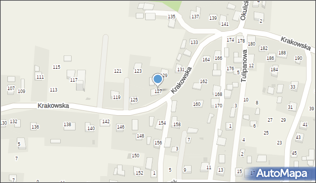Krzeczów, Krakowska, 127, mapa Krzeczów