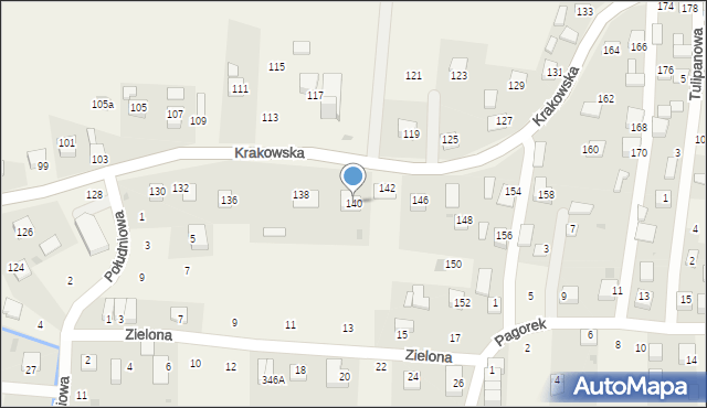 Krzeczów, Krakowska, 140, mapa Krzeczów