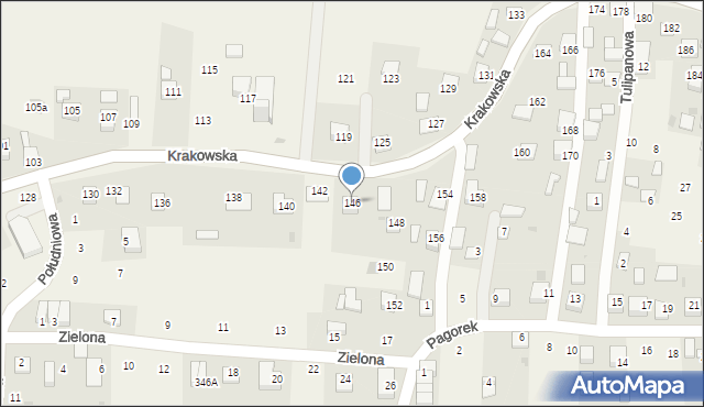 Krzeczów, Krakowska, 146, mapa Krzeczów